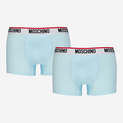 MOSCHINO UNDERWEAR Boxer Shorts Two Pack Size XL Blue