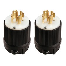 NEMA L21-20 Grounding Locking Plug, 20A 120/208V AC, 4 Pole 5 Wire, cUL Listed