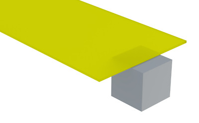 Acrylic Translucent Sheet, 2037 Yellow 6MM 1/4'' Thick, 12'' W x 30'' L