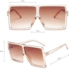 Oversized Square Sunglasses Women Fashion Big Shades Designer Sun Glasses Lentes