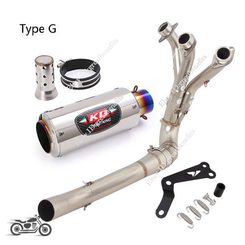 For YAMAHA MT09 FZ09 Tracer 9/9GT 2021-2023 Exhaust System Front Pipe Mufflers - Picture 11 of 12