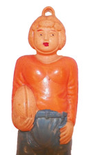 Football Player Celluloid Toy Orange Blue Japan 1940s-50s 6