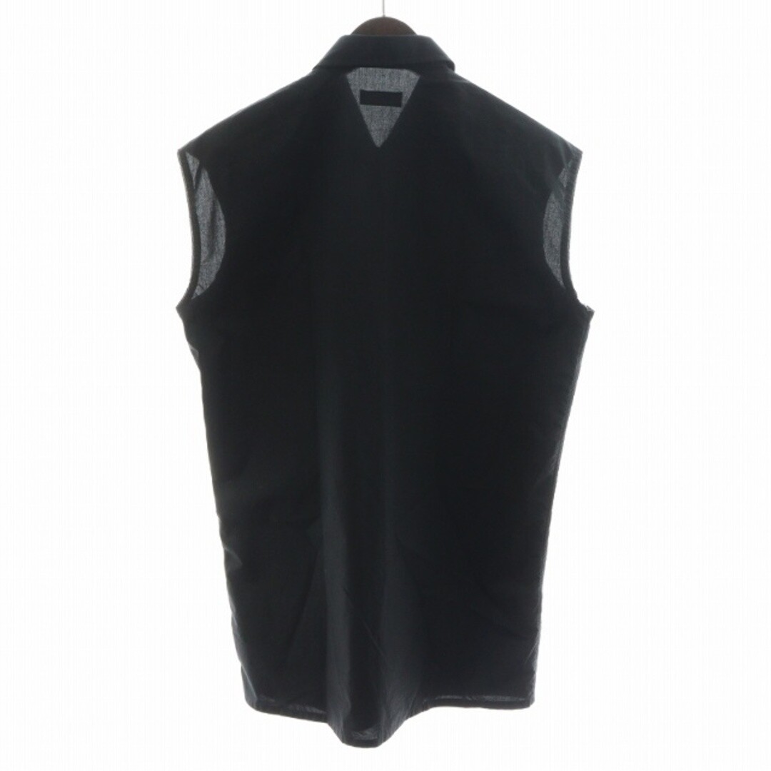 Raf Simons Shirt Sleeveless Logo Cotton 48 L Black AN9 Used Raf Simons Shirt Sleeveless Logo Cotton 48 L Black AN9 Used