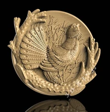 3D STL Model CAPERCAILLIE for CNC Router Printer Engraver Carving Aspire Artcam