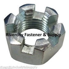 (10) 7/16-20 Slotted Hex Castle Nut 7/16 x 20 Fine Thread 7/16x20 Nuts 7/16" 