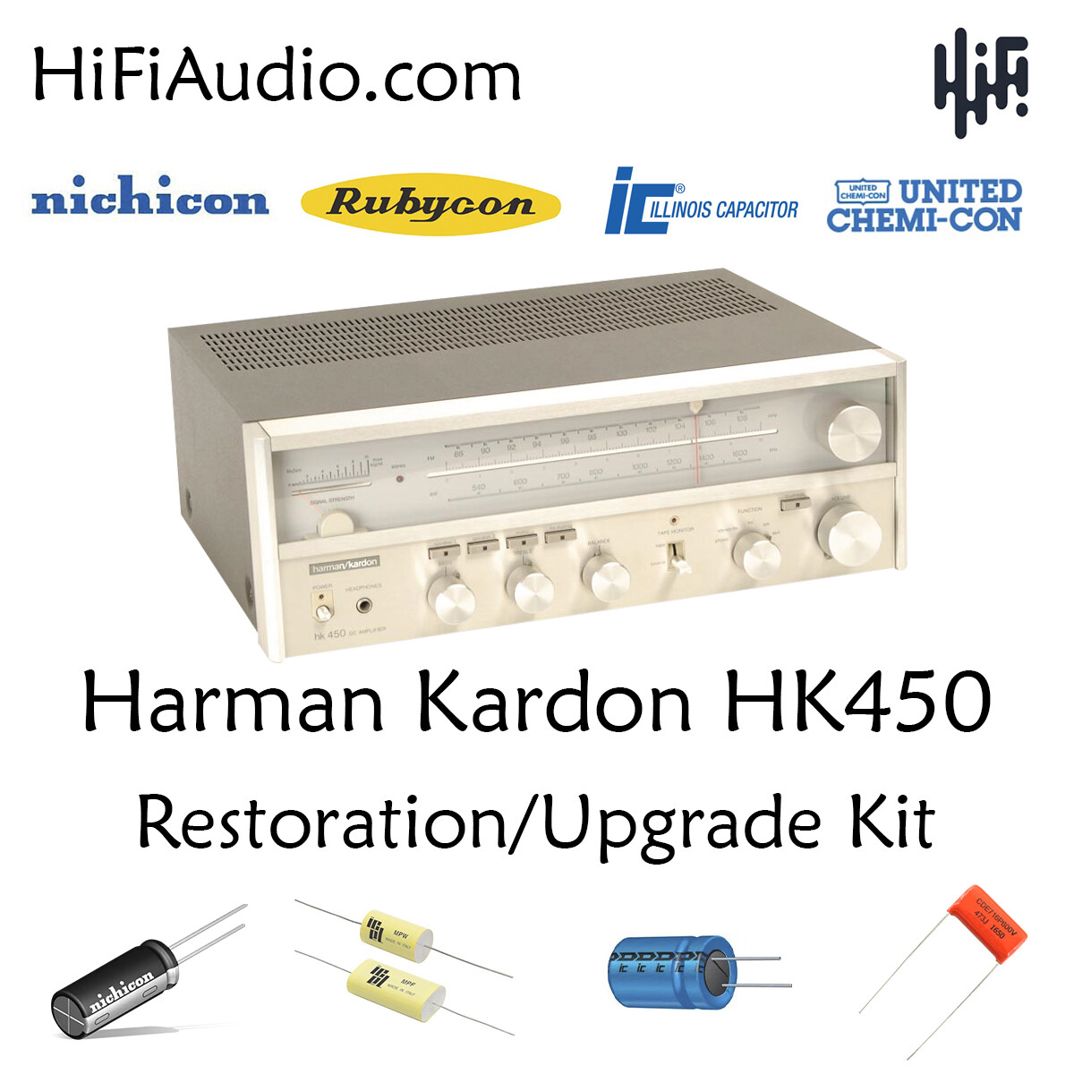 Harman Kardon HK450 receiver restoration kit upgrade recap rebuild
