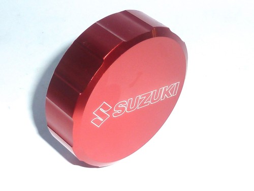 SUZUKI TL1000R 1998-03 FRONT BRAKE MASTER CYLINDER SCREW TOP LID CAP RED B20F - Picture 4 of 5