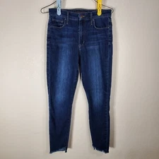 Joes Jeans Womens High Rise Skinny Ankle Jeans W25 Dark Wash Frayed Raw Hem