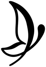4 Butterfly Sticker Decal Calligraphy Pretty New Change Abstract Wedding