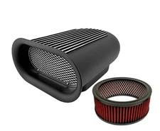 Hilborn Style Air Scoop Single 4-Barrel 4 BBL 5-1/8" Neck Carburetor Washable BK