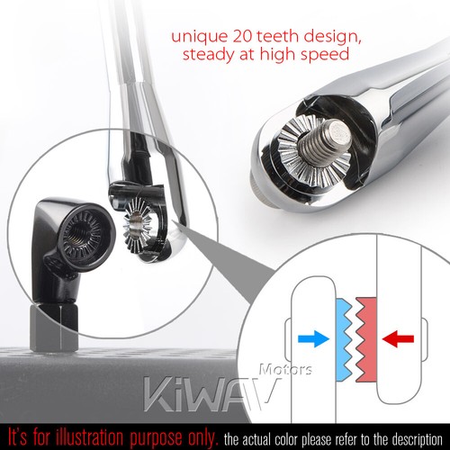 black mirrors aluminum 10mm standard fits Kawasaki VN900 VN2000 Versys ER6N - Picture 6 of 11