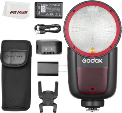 V1S Flash for Sony - 2.4G TTL, HSS 1/8000s, Built-In Battery, LED Lamp