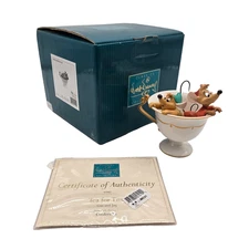 Walt Disney WDCC Cinderella Gus Jaq Tea For Two Statue Figurine COA Box