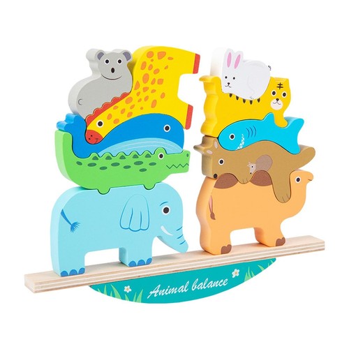 Wooden Blocks Balance Game Wooden Stacking Toy Early Learning Smooth Surface - Picture 4 of 7