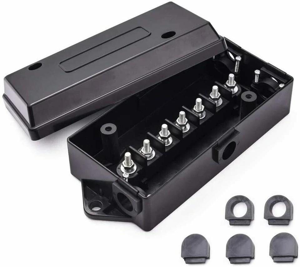 7/8/10 ft Heavy Duty 7 Way Trailer Cord RV Plug Inline 7 Gang Junction ...