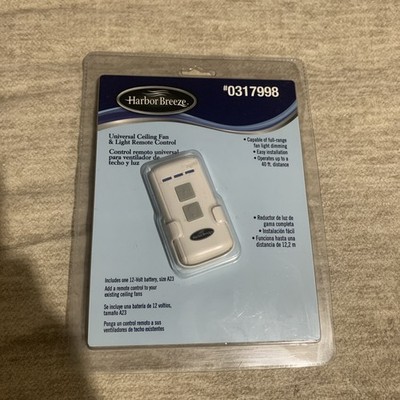 Harbor Breeze Universal Ceiling Fan & Light Remote Control 0317998 NEW