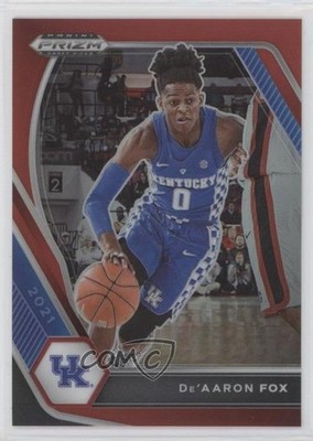 2021-22 Panini Prizm Draft Picks Red Prizm 212/299 De'Aaron Fox #72 0x1