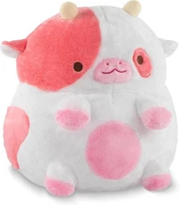 Heatable Strawberry Scented Cow Plush for Period Cramp Relief & Emotional Sup...