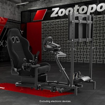 Zootopo Racing Simulator Cockpit Mit Schwarzem Sitz Passend Für Logitech  G920