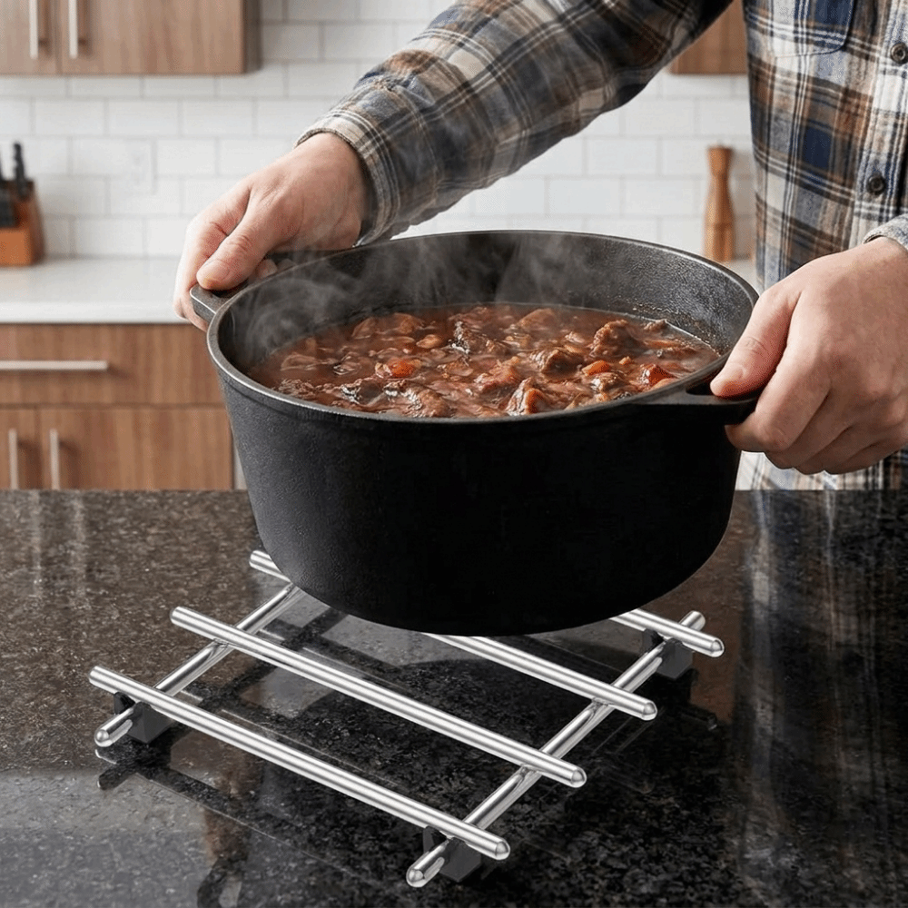 Heat Resistant Trivets Cooling Racks Silver Hot Dish Holder  Pans Pot