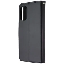 Mybat MyJacket Wallet w/ Magnetic Clasp for Motorola Moto G 5G (2022) - Black