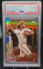 2020 Topps Chrome - Bo Bichette #150 Sepia Refractor (RC) PSA 10