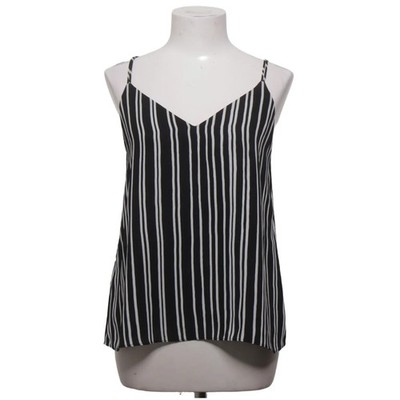 H&M, Tank­top, Größe: 36, Schwarz/Weiß, Polyester, Streifen, Damen #wFS