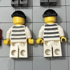 The LEGO City Bandit Minifigure Lot Of 4 Criminal 60047-1 Police Station H1 9
