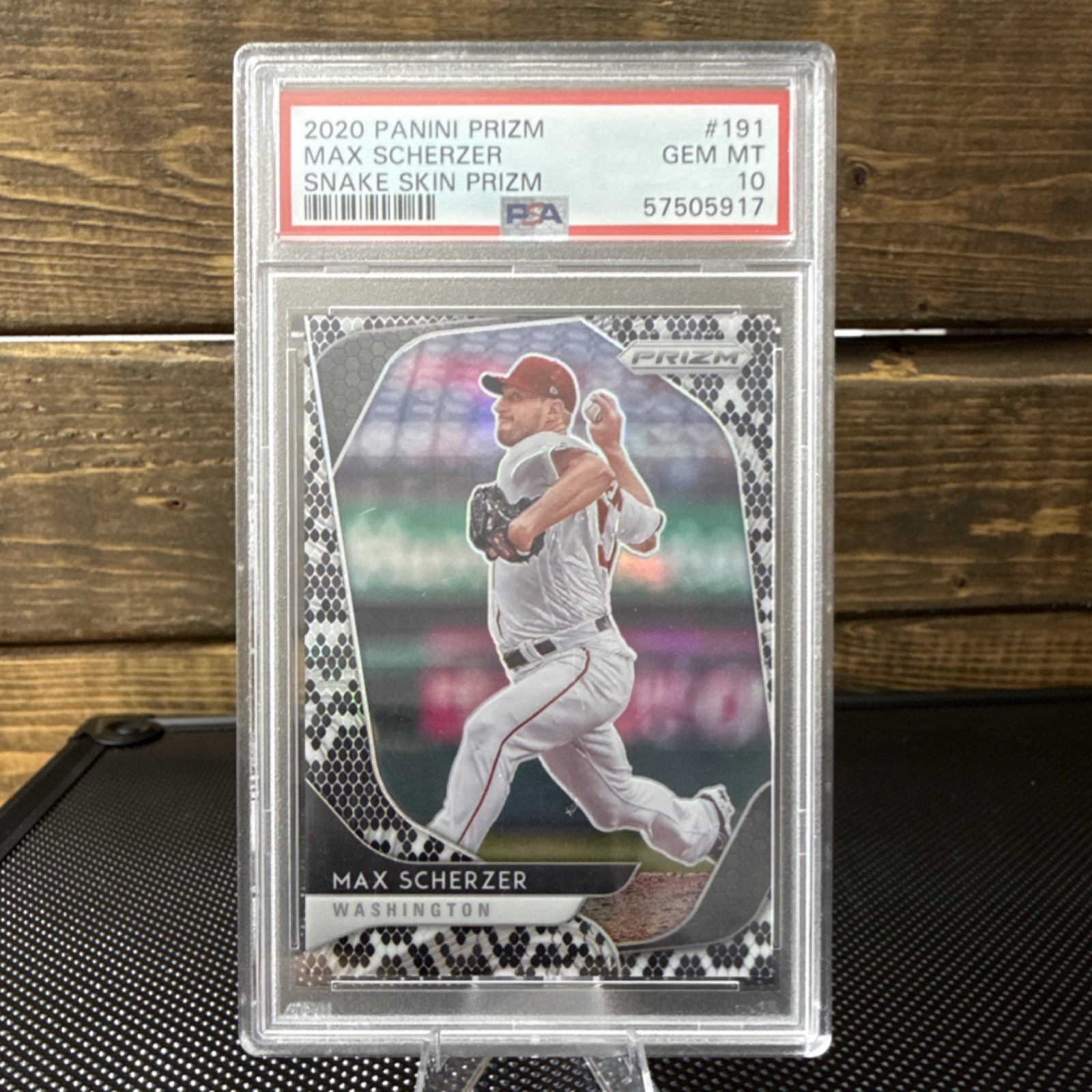 2020 Panini PANINI PRIZM SNAKE SKIN PRIZM #191 Max Scherzer front