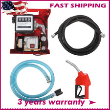 Electric Transfer Pump 110V Diesel Oil Fuel w/Meter Manual Nozzle 16GPM 13' Hose