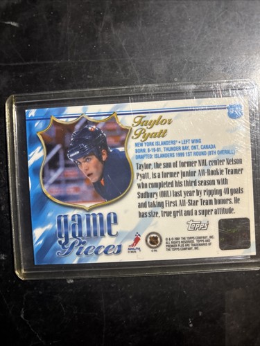 Taylor Pyatt Topps Premier Game Pieces Jersey Card - Picture 2 of 2