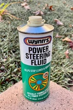 Vintage Wynns Power Steering Fluid Can Empty 14oz Nice Color USA
