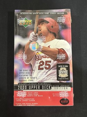2000 Upper Deck Game Jersey Edition Baseball Factory Sealed Hobby Box 24 Packs