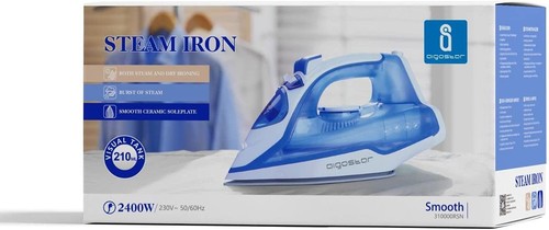 AIGOSTAR FERRO DA STIRO A VAPORE CON PIASTRA IN CERAMICA ANTIGOCCIA 2400W - Foto 3 di 9