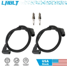 LABLT For Can-Am 420265248 420265240 715900637 Spark Plug & Wire Cap 15in/24.4in