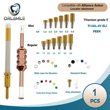 Locator abutment only abutment fit to Alliance Anker platform GH1-6 Mini Regular