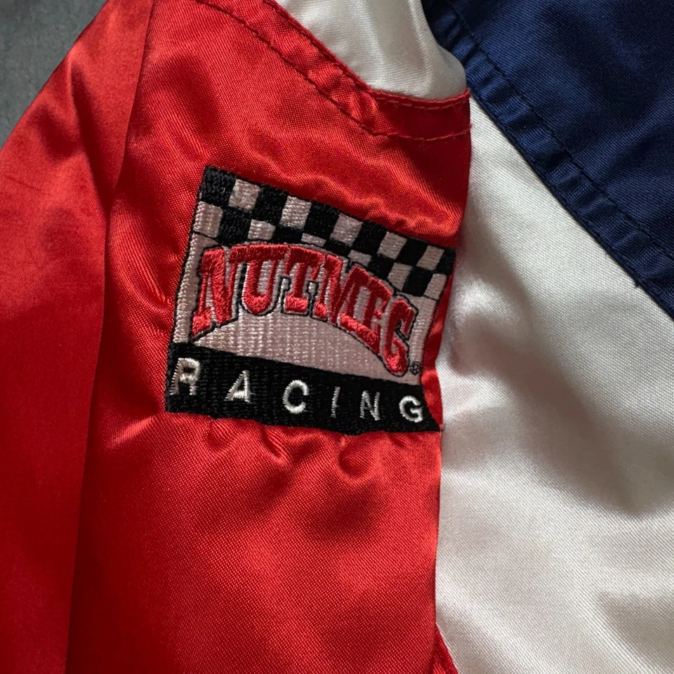 Vintage NASCAR Mark Martin #6 Racing Jacket Mens Large Blue Nylon Mock Neck 90s - Image 4 of 4