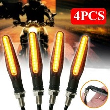 4PCS Motorcycle LED Turn Signal Indicator Blinker Amber Lights Universal Durable