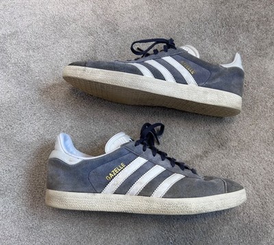 Adidas Gazelle grau Wildleder Turnschuhe Schnürschuhe 2016 UK Größe 9
