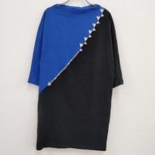 MARC JACOBS Decorative bottleneck switching sizeXS/TP dress blue-black 4-060...