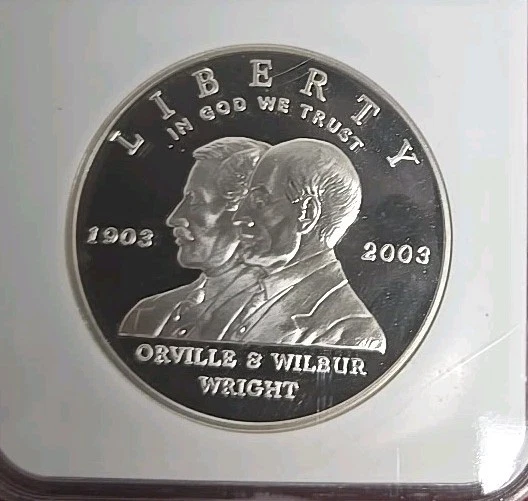 2003-P $1 Proof & Uncirculated First Flight Commemorative Coins NGC PF-69 MS-69 - Image 3 of 4