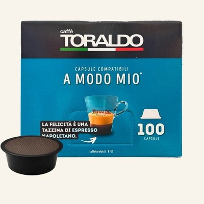 Toraldo Napoletano Cremosa   Kaffeekapseln für A Modo Mio   100 Stück - 550g