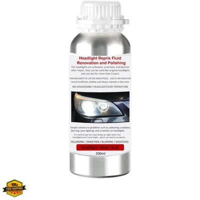 200ML Headlight Restoration Liquid, Car Headlight Polishing Repair Fluid, Hea...