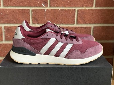 New Adidas Run 60's 4.0 Maroon Silver Size 9 Mens Sneakers Running Shoes |  eBay