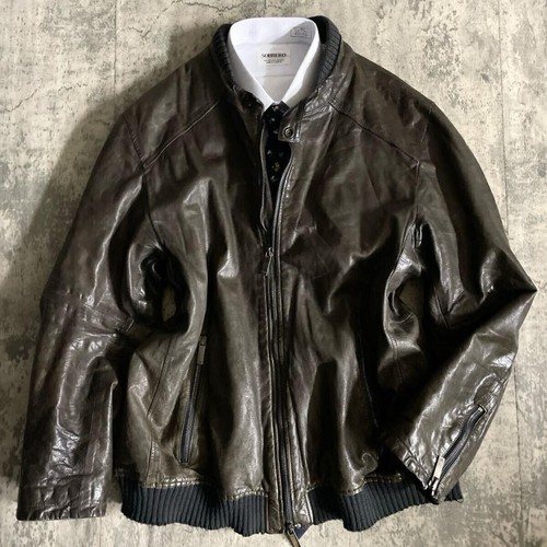 EMPORIO ARMANI Lamb Leather Jacket SizeXL Dark brown - Picture 11 of 24
