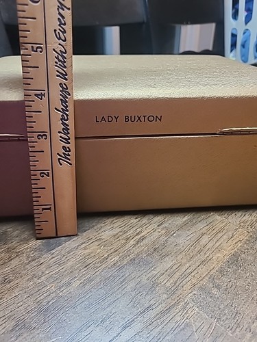 Vintage 60s Lady Buxton Gold Two Tier Rectangular Jewelry Box - Picture 7 of 8