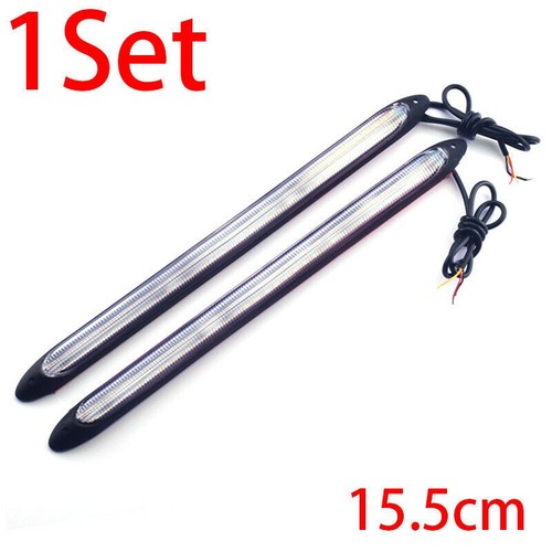Running Light 6.10"x0.79" 48LED Daytime Running Light Lamp Amber White - Picture 9 of 10