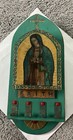 Vintage style Mexico Folk Art OUR LADY OF GUADALUPE Altar Art Wall Shrine — photo 2