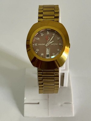 Vintage Rado DiaStar Men s Watch Light Pink Dial Day Date Automatic