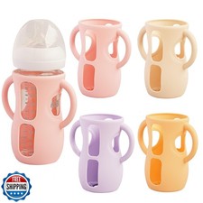 4 Pack Silicone Sleeves for Avent Natural Glass Baby Bottles, Anti Breakage B